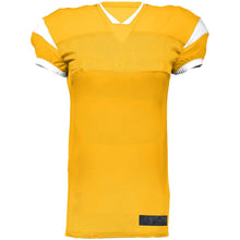 Load image into Gallery viewer, Slant Gold-White Football Jersey
