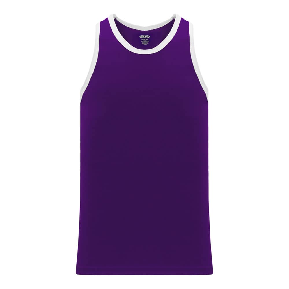 League B1325 Basketball Jersey Purple-White