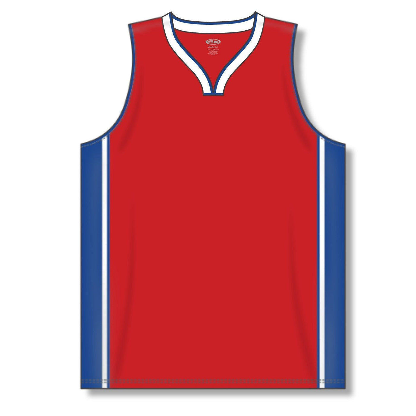 Dry-Flex Pro Style Basketball Jersey-Red-Royal-White
