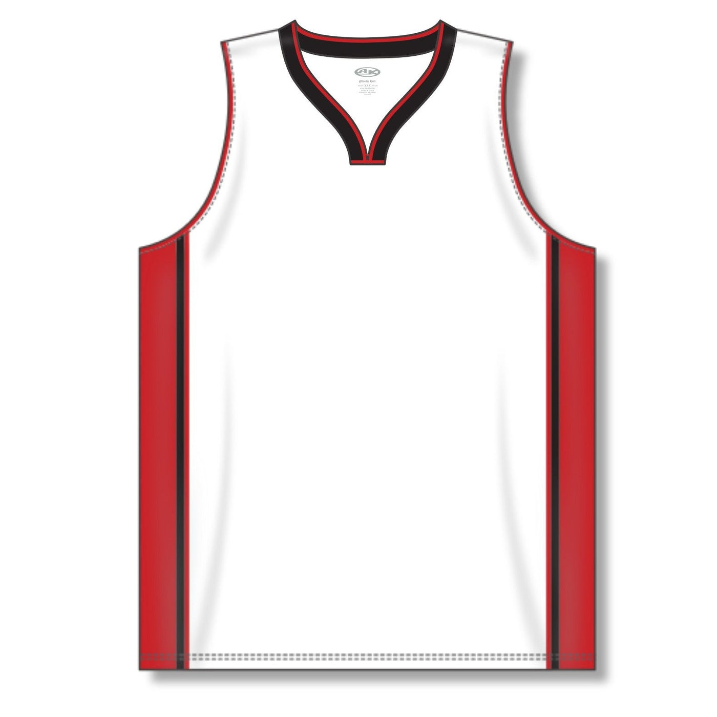 Dry-Flex Pro Style Basketball Jersey-White-Red-Black