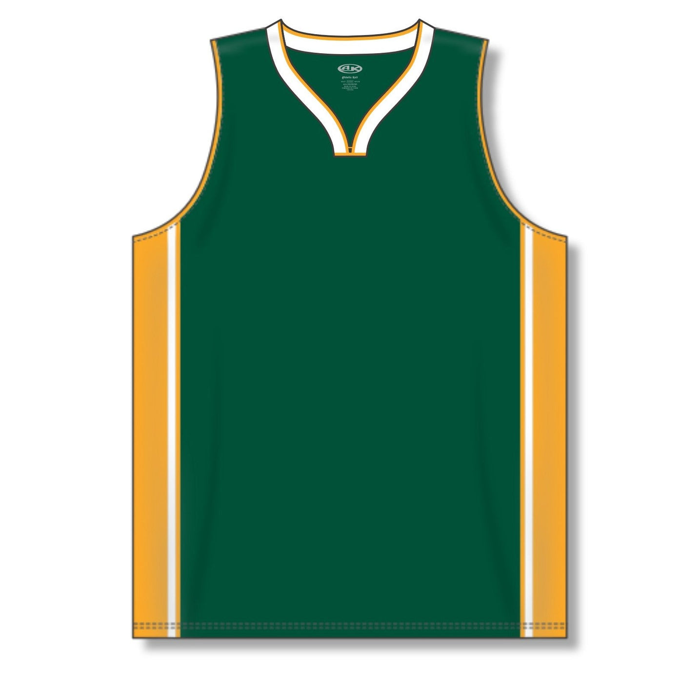 Dry-Flex Pro Style Basketball Jersey-Dark Green-Gold-White
