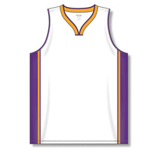 Load image into Gallery viewer, Dry-Flex Pro Style Basketball Jersey-White-Purple-Gold
