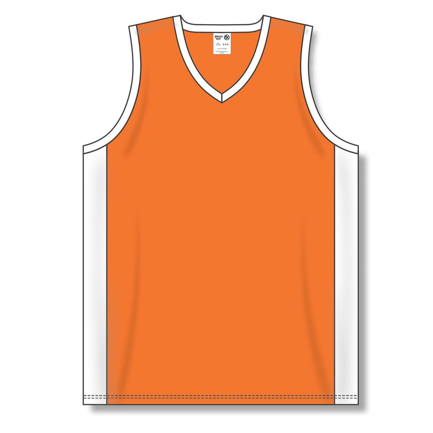 V-Neck Dryflex Orange Basketball Jersey