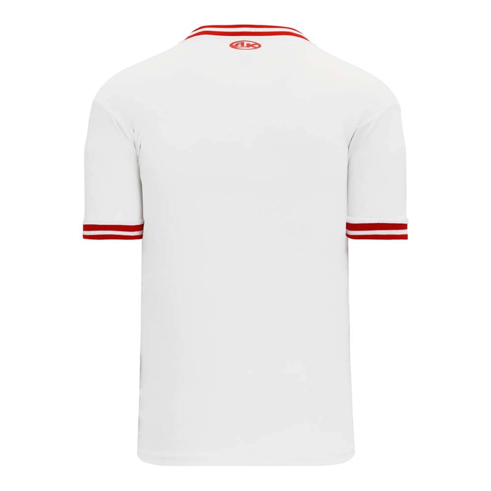 Retro V-Neck Dry Flex Pullover White-Red Jersey