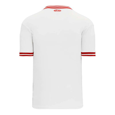 Retro V-Neck Dry Flex Pullover White-Red Jersey