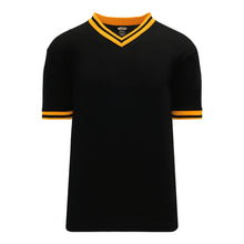 Load image into Gallery viewer, Retro V-Neck Dry Flex Pullover Black-Gold Jersey
