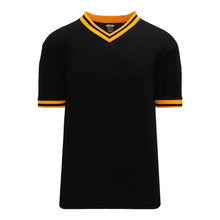 Load image into Gallery viewer, Retro V-Neck Dry Flex Pullover Black-Gold Jersey
