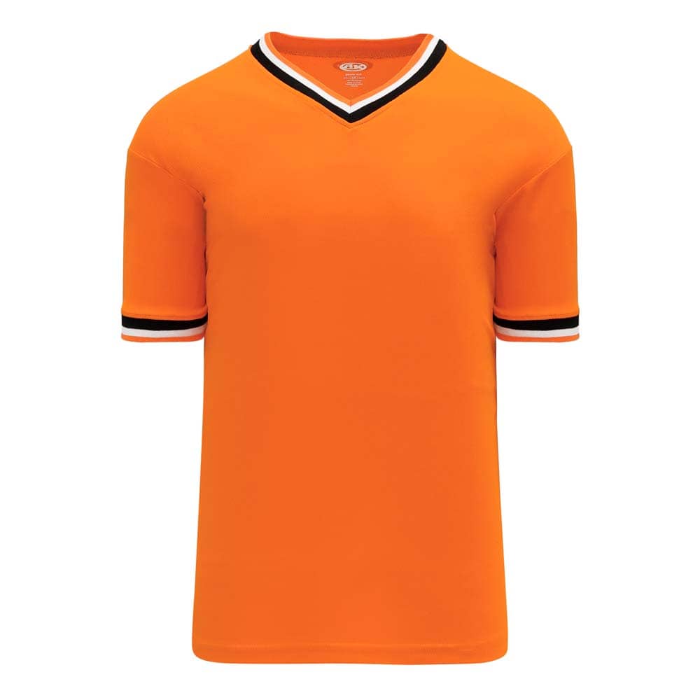 Retro V-Neck Dry Flex Pullover Orange-Black Jersey