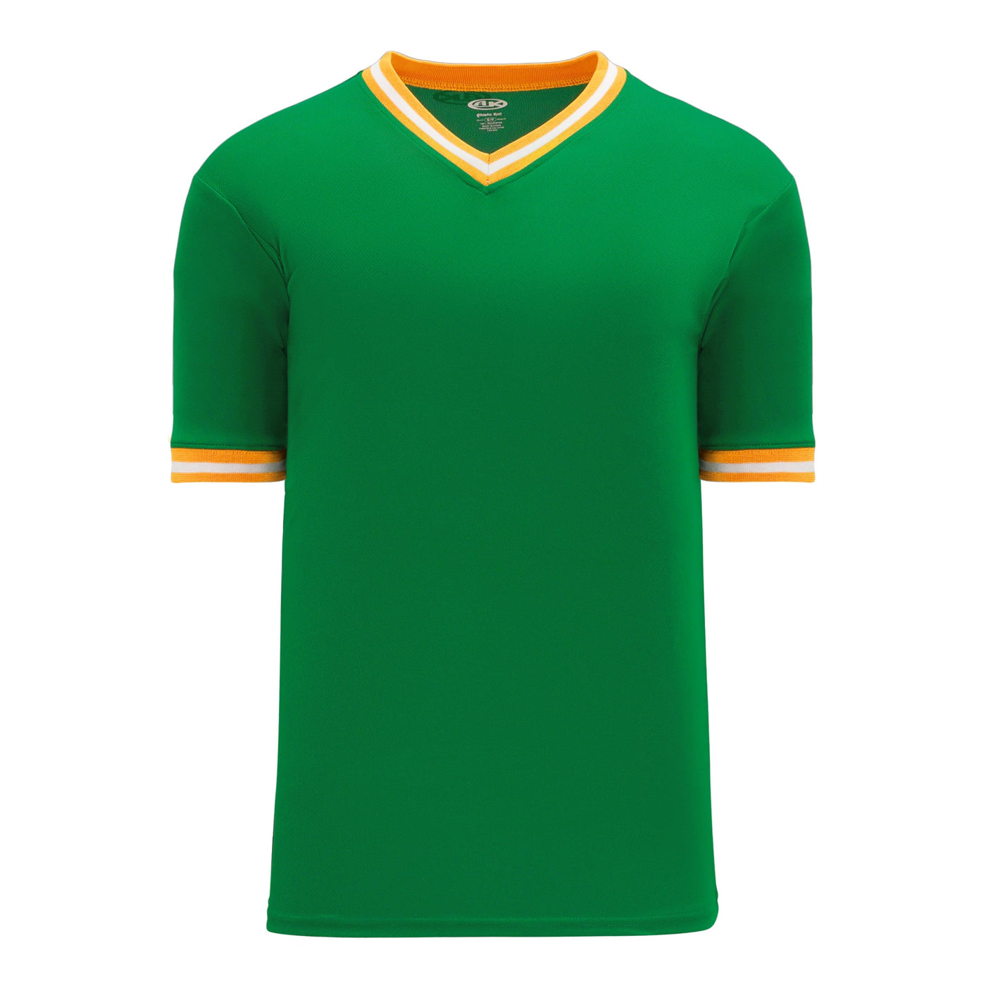 Retro V-Neck Dry Flex Pullover Kelly Green-Gold Jersey