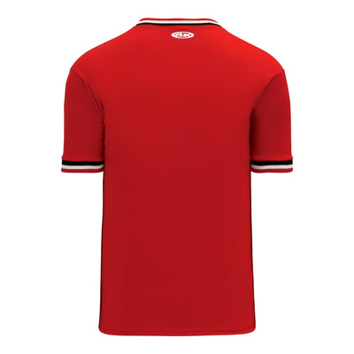 Retro V-Neck Dry Flex Pullover Red-Black Jersey