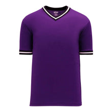 Load image into Gallery viewer, Retro V-Neck Dry Flex Pullover Purple-Black Jersey
