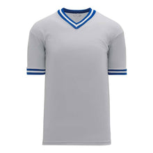 Load image into Gallery viewer, Retro V-Neck Dry Flex Pullover Grey-Royal Jersey
