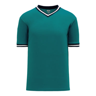 Retro V-Neck Dry Flex Pullover Teal-Navy Jersey