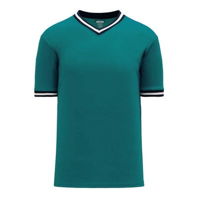 Retro V-Neck Dry Flex Pullover Teal-Navy Jersey