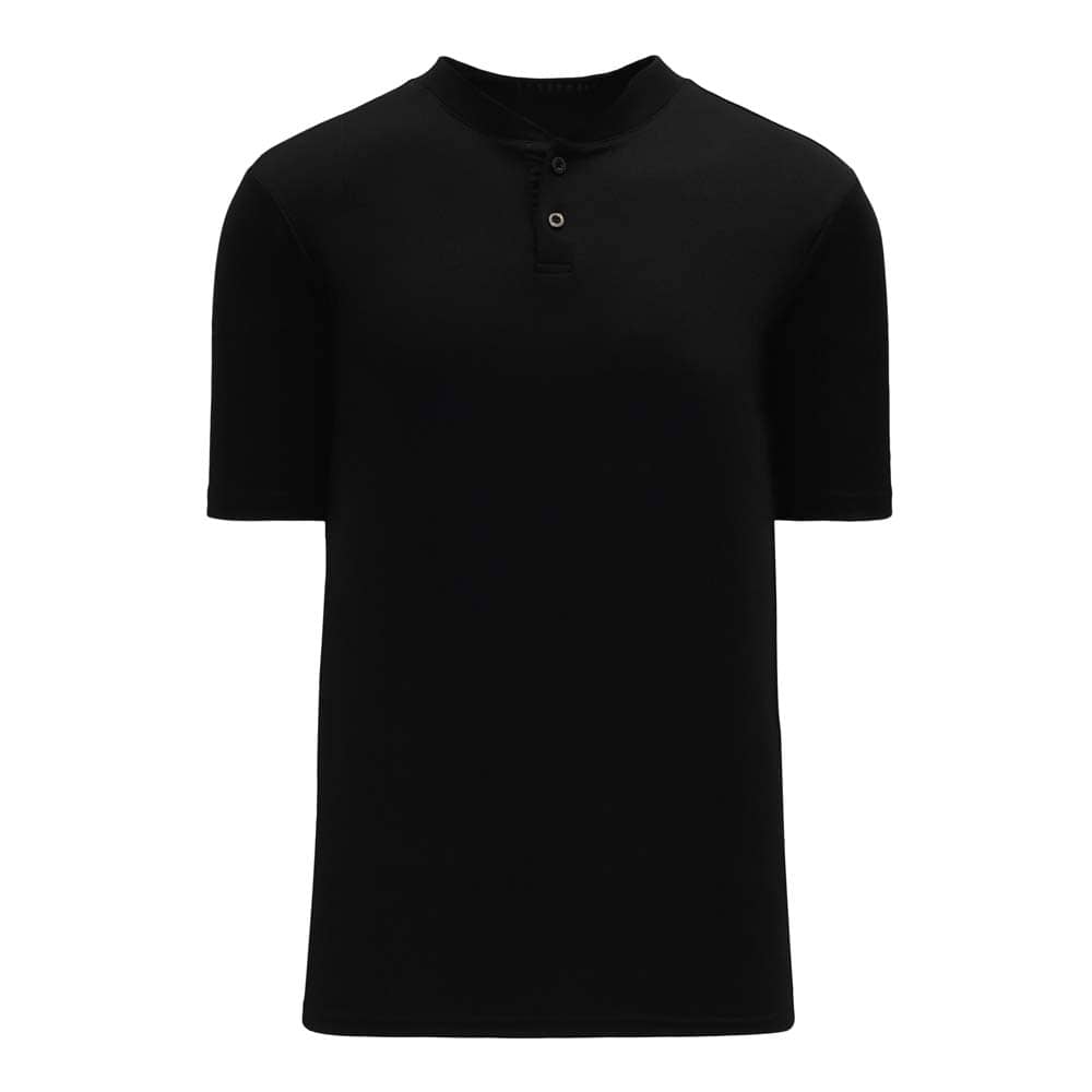 2-Button DryFlex Black T-Shirt