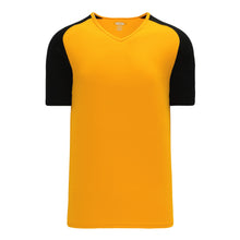 Load image into Gallery viewer, Dryflex V-Neck Pullover Gold-Black Jersey

