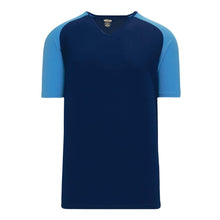 Load image into Gallery viewer, Dryflex V-Neck Pullover Navy-Sky Jersey
