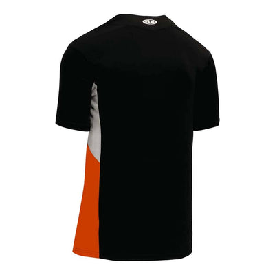 DryFlex Two-Tone Single Button Black-Orange-White Jersey