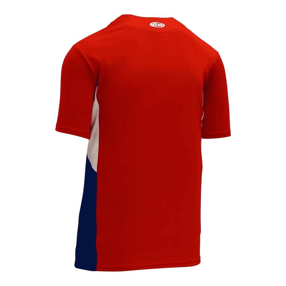 DryFlex Two-Tone Single Button Red-Royal-White Jersey