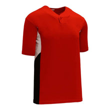 Load image into Gallery viewer, DryFlex Two-Tone Single Button Red-Black-White Jersey
