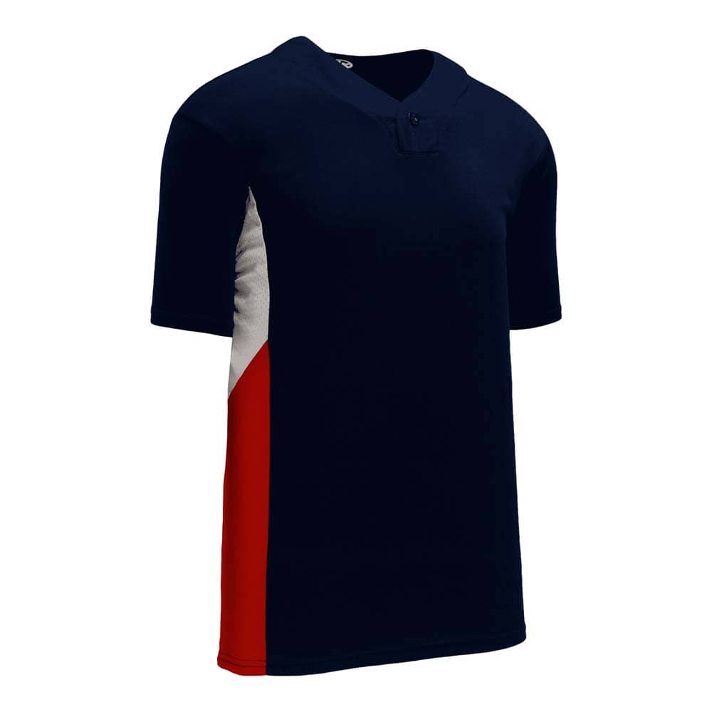 DryFlex Two-Tone Single Button Navy-Red-White Jersey