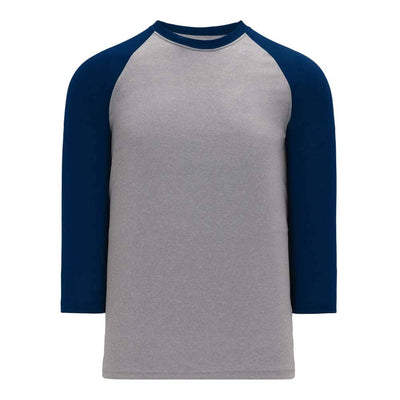 Classic 3-4 Sleeve Baseball Grey-Navy Shirt