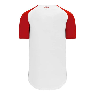Two Colour Full Button Down White-Red Jersey