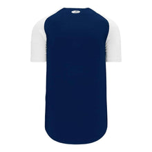 Load image into Gallery viewer, Two Colour Full Button Down Navy-White Jersey
