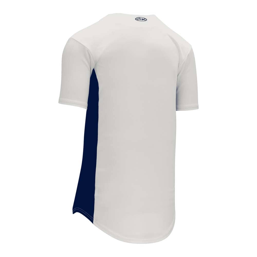 Full Button Durastar Side Stripe White-Royal Jersey