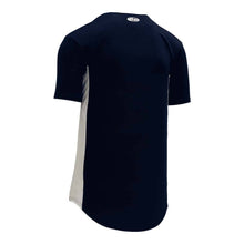 Load image into Gallery viewer, Full Button Durastar Side Stripe Navy-White Jersey
