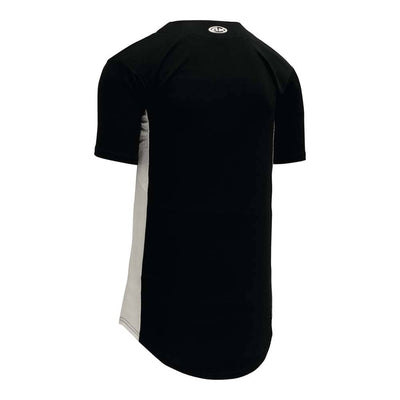 Full Button Durastar Side Stripe Black-White Jersey