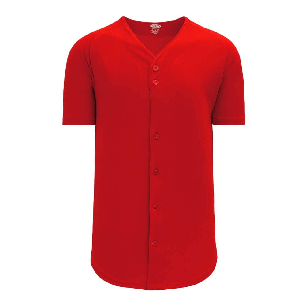 ProFlex Full Button Down Red Jersey