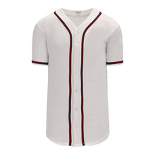Load image into Gallery viewer, Pro Full Button Down White-Navy-Red Jersey
