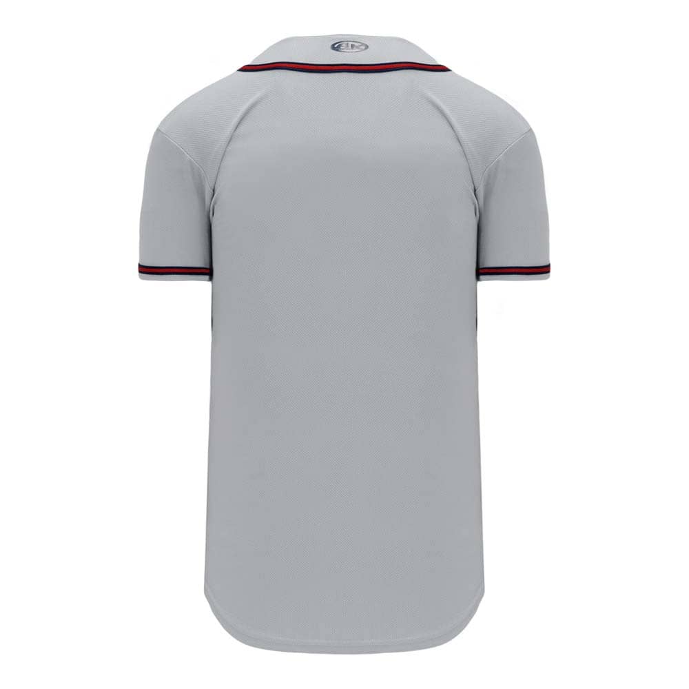 Pro Full Button Down White-Navy-Red Jersey