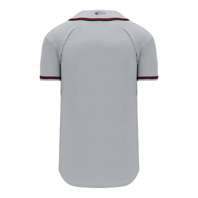 Pro Full Button Down White-Navy-Red Jersey