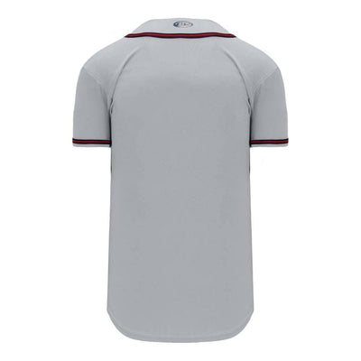 Pro Full Button Down Grey-Navy-Red Jersey