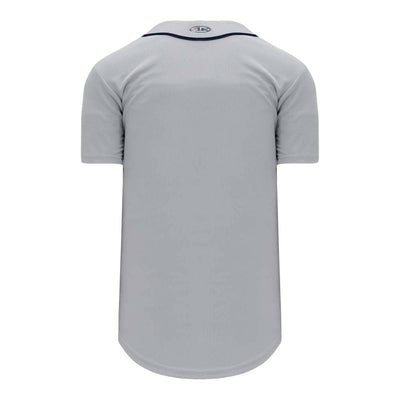 Pro Full Button Down Grey-Navy Jersey