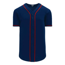 Load image into Gallery viewer, Pro Full Button Down Navy-Red Jersey
