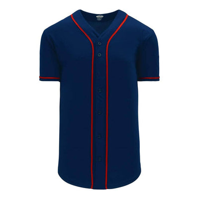 Pro Full Button Down Navy-Red Jersey