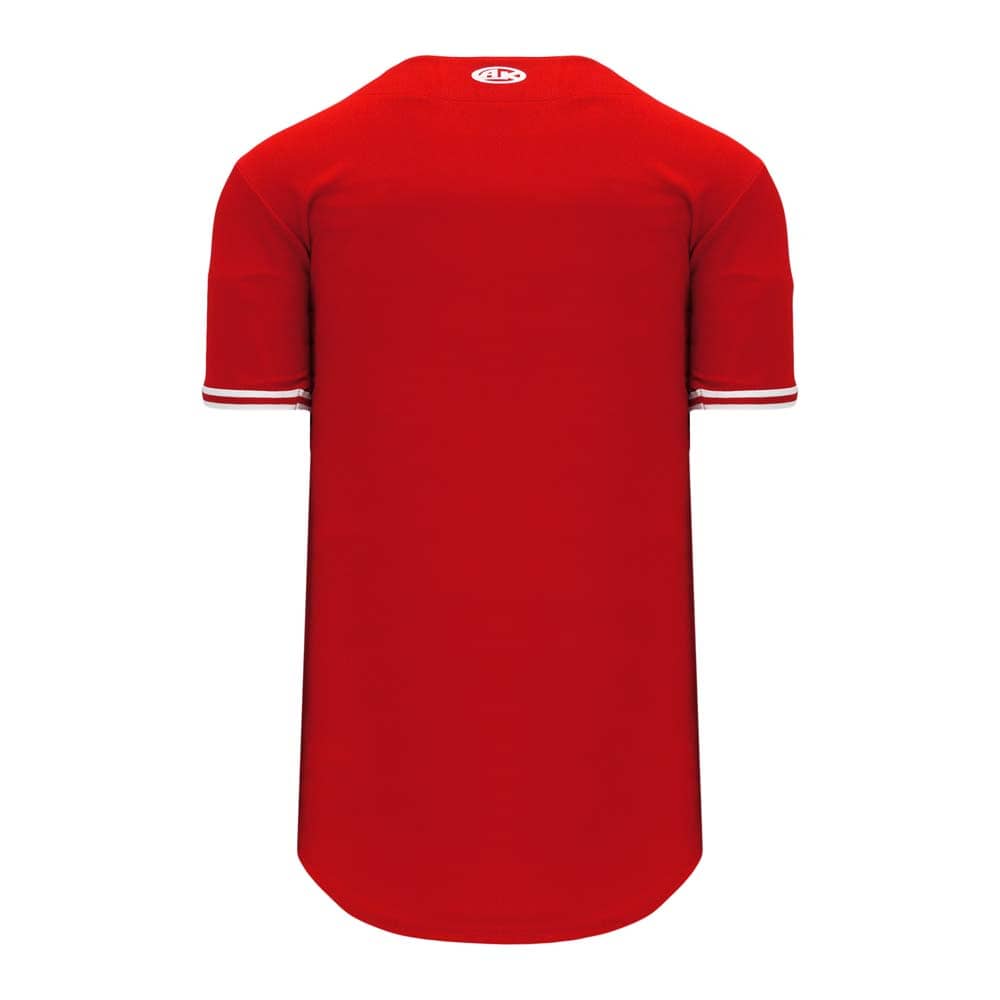 Pro Full Button Down Red Jersey