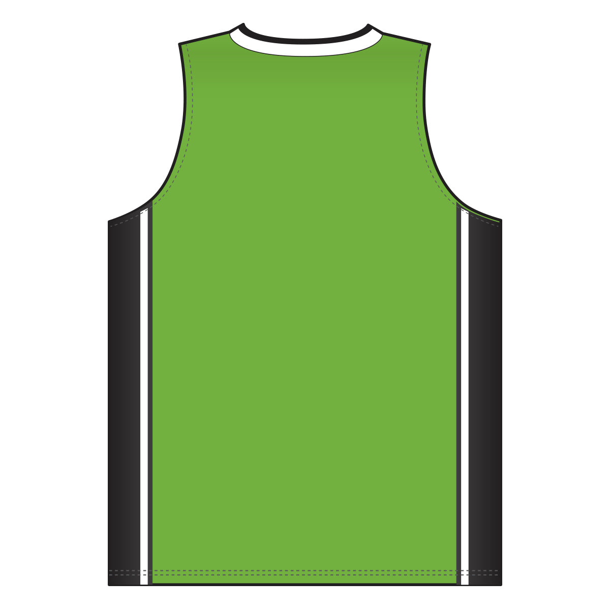 Dry-Flex Pro Style Basketball Jersey-Lime-Black-White