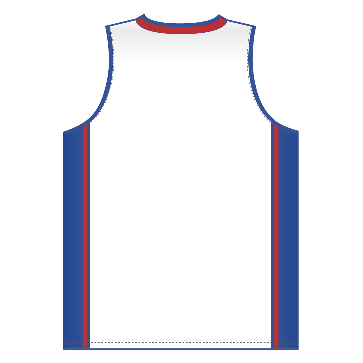 Dry-Flex Pro Style Basketball Jersey-White-Royal-Red