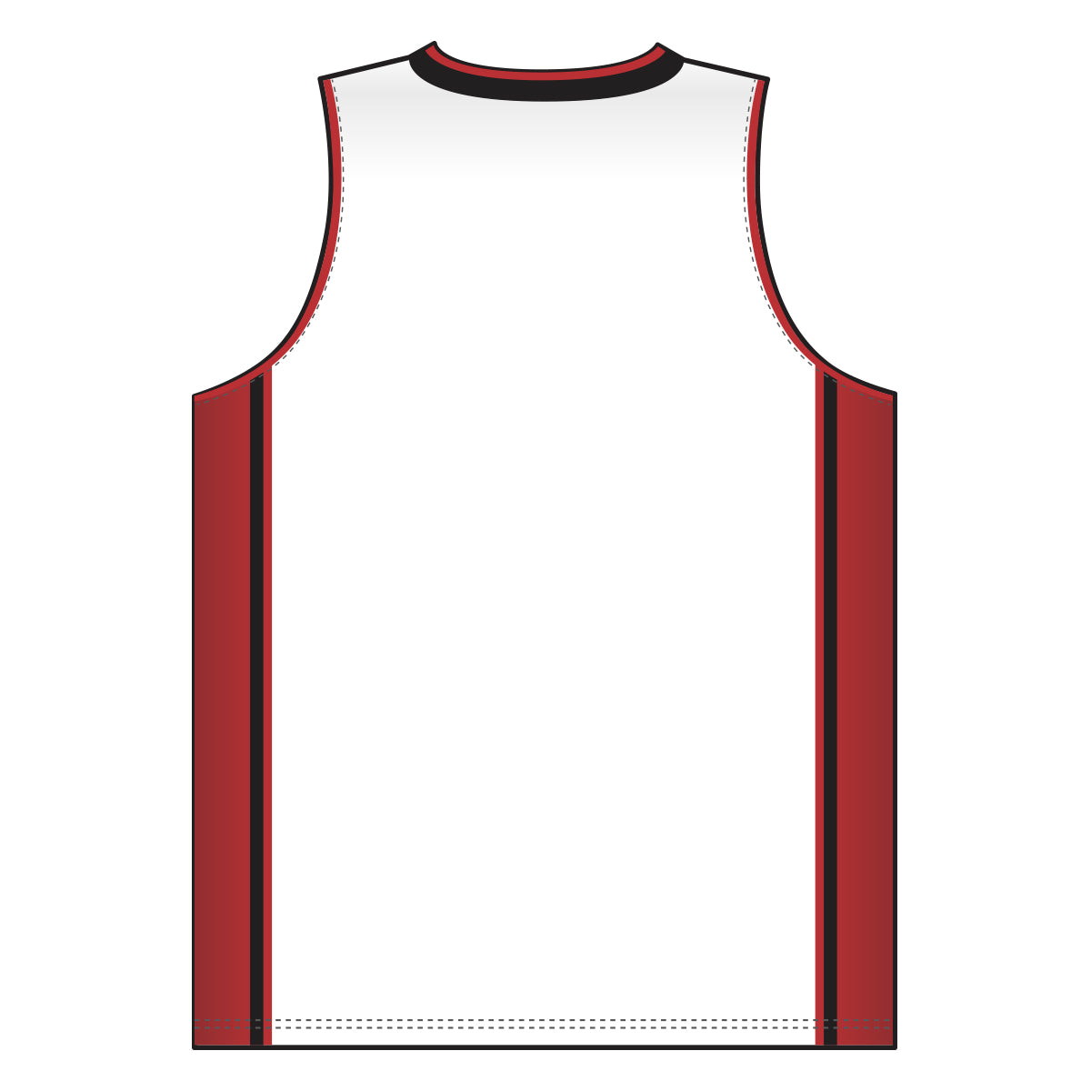 Dry-Flex Pro Style Basketball Jersey-White-Red-Black