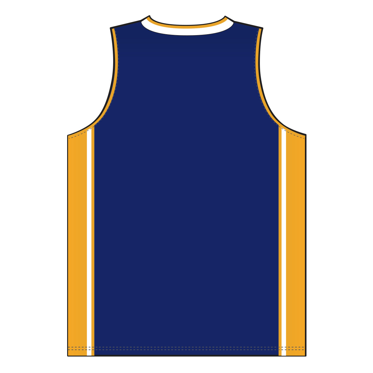 Dry-Flex Pro Style Basketball Jersey-Navy-Gold-White