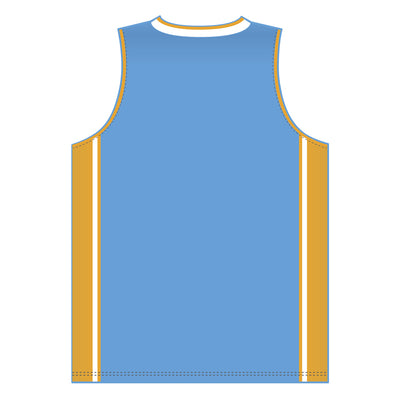 Dry-Flex Pro Style Basketball Jersey-Sky-Gold-White