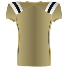 Load image into Gallery viewer, Augusta TForm Football Jersey Vegas Gold-Black-White
