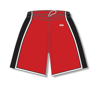 Dry-Flex Pro Style Basketball Shorts-Red-Black-White