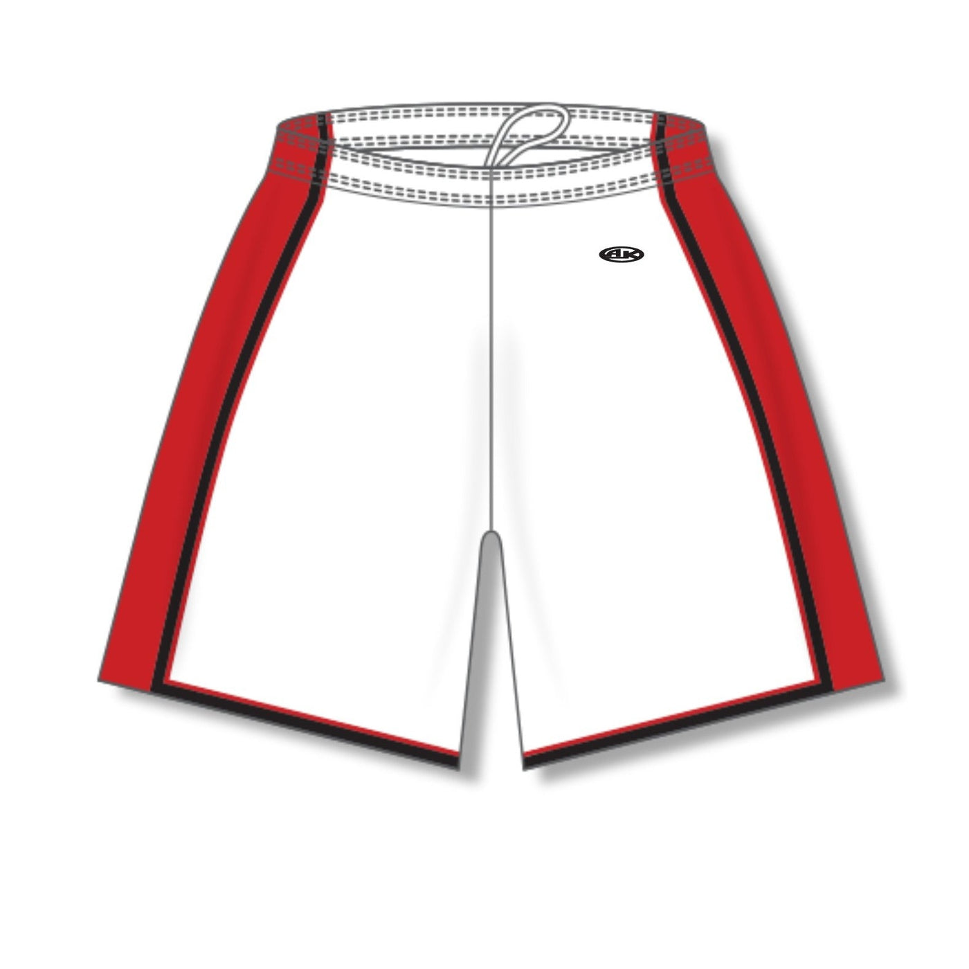 Dry-Flex Pro Style Basketball Shorts-White-Red-Black