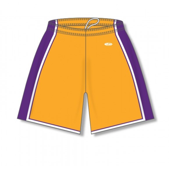 Dry-Flex Pro Style Basketball Shorts-Gold-Purple-White