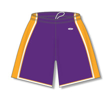 Load image into Gallery viewer, Dry-Flex Pro Style Basketball Shorts-Purple-Gold-White
